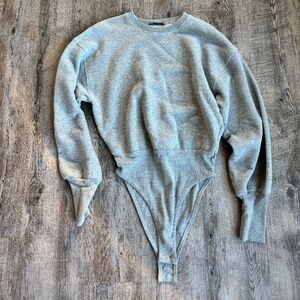 Zara Sweatshirt Bodysuit - Size M